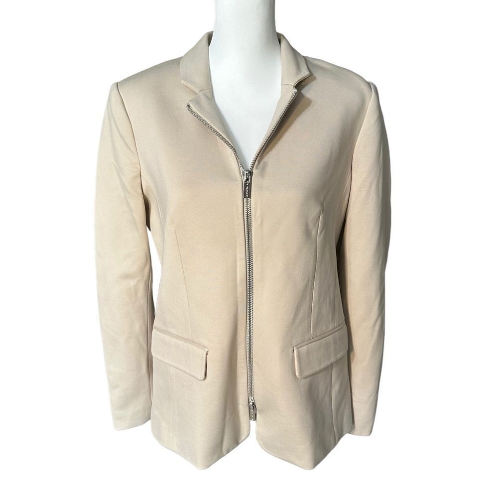 T Tahari Tan Women’s Blazer Zip Front Sz 6